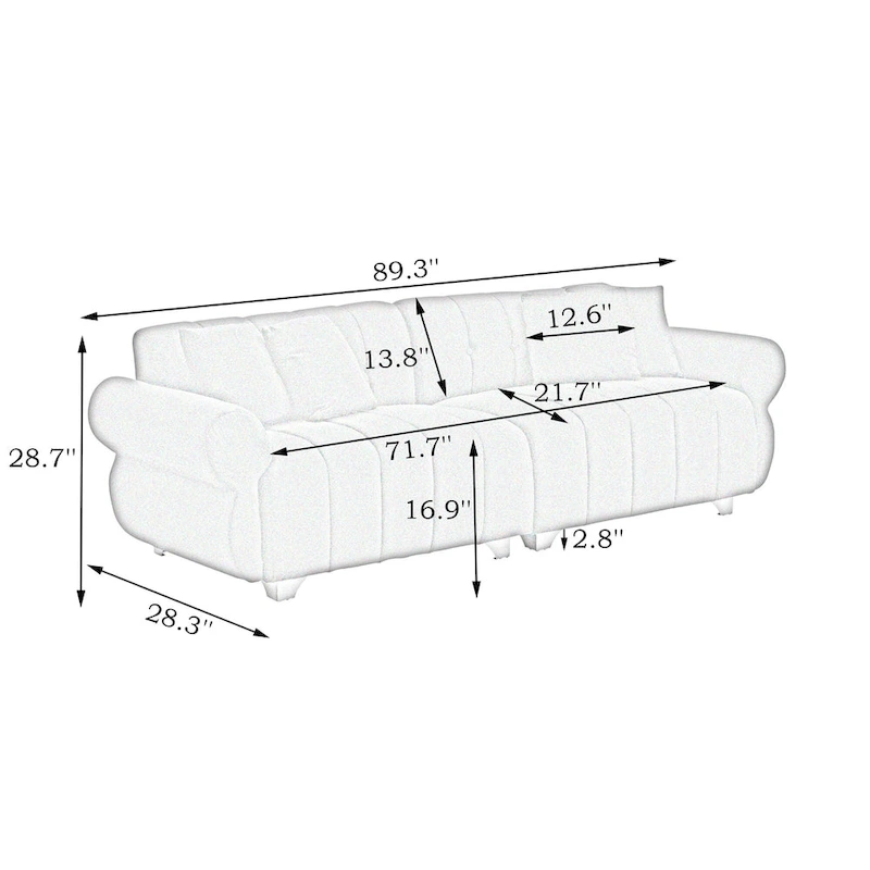 Pink 89 Velvet 3-seater Sofa with Spring-Wrapped Cushions