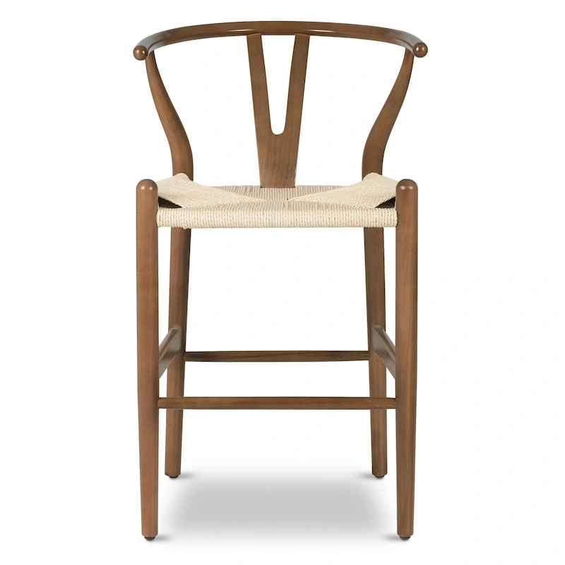 Poly & Bark Weave 23.5 Seat Height Counter Stool - Solid Wood with Woven Seat