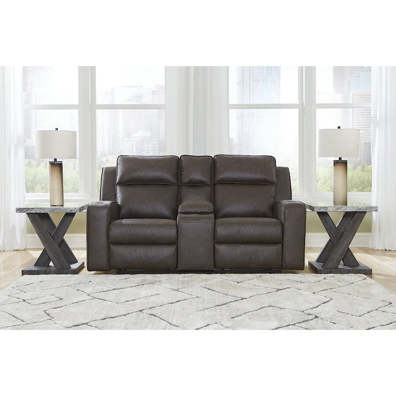 Signature Design by Ashley Lavenhorne Reclining Loveseat with Console - 77 W x 42 D x 43 H