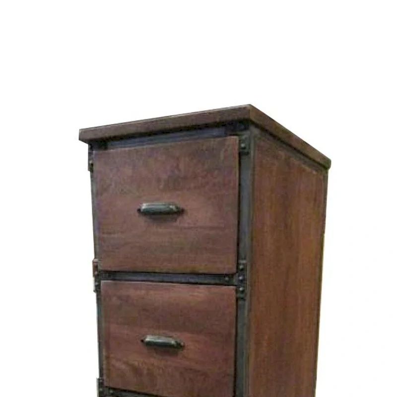 AA Warehousing Rustic Handmade Solid Wood 4-drawer Cabinet