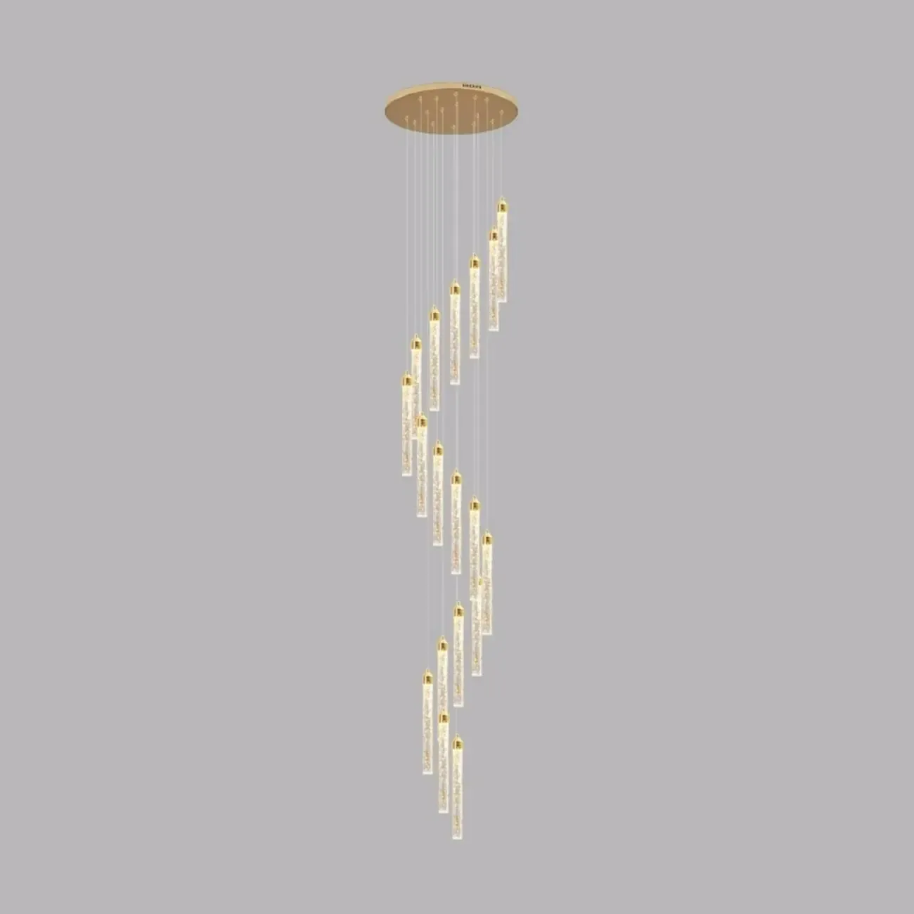 Modern Spiral Crystal Gold LED Chandelier Pendant Light