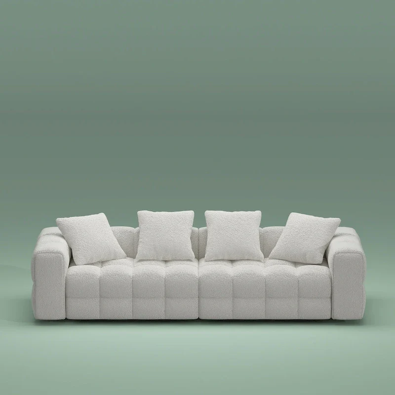 Teddy Velvet Loveseat Sofa with Armrest, 100.8