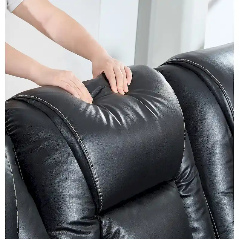 Bonded Leather Recliner Sofa