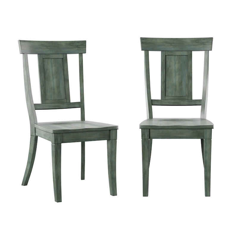 Ronda Panel Back Wood Dining Chairs (Set of 2)