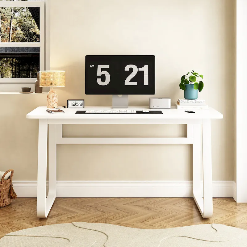 Minimalist Computer workbench Student writing Desk with Spacious Surface for Home Office or Study Areas