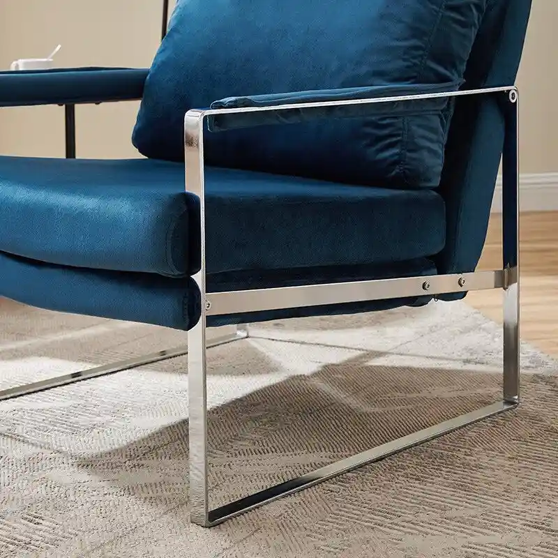 Art Leon Modern PU Leather Upholstered Arm Chair with Steel Frame