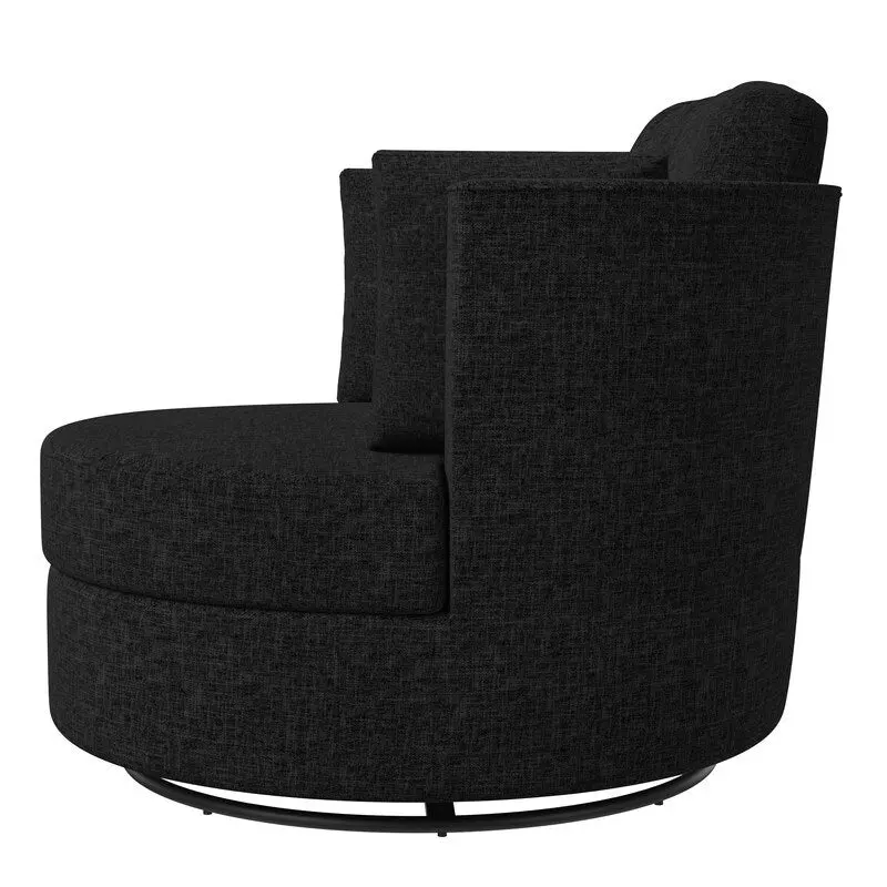 Chenille Swivel 34.7 Wide Soft Modern Upholstered Accent Chair