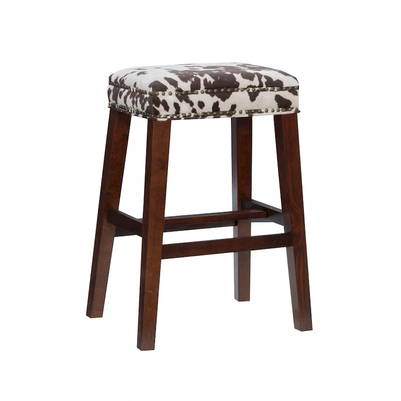 Brown Cow Print Bar Stool