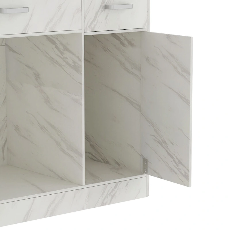 3-Drawer Solid Wood Reception Desk Office Computer Desk