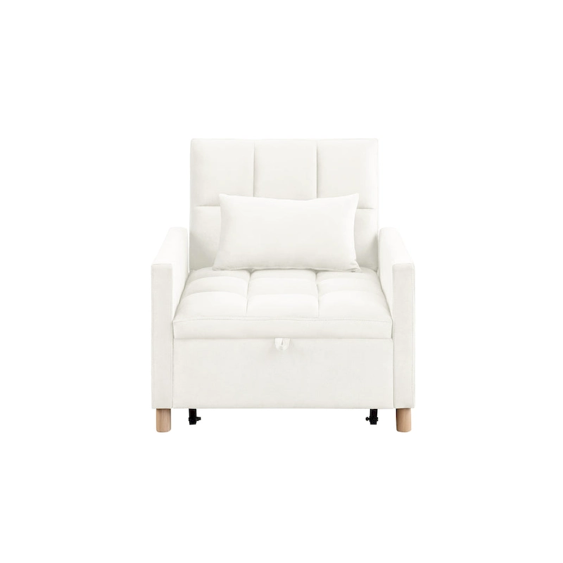 Convertible Sleeper Sofa Chair Bed, Adjustable Chair with Pillow, Multi-Functional Sleeper Chair