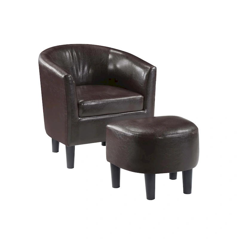 Convenience Concepts Take a Seat Churchill Accent Chair with Ottoman