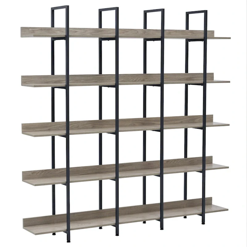 5 Tier Bookcase Home Office Open Bookshelf