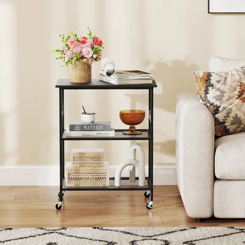 3-Tier Kitchen Serving Cart Utility Standing Microwave Rack - See Details