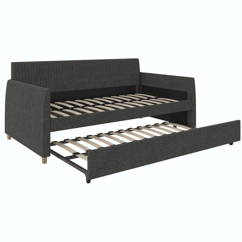 Mr. Kate Daphne Upholstered Twin Daybed with Roll Out Trundle
