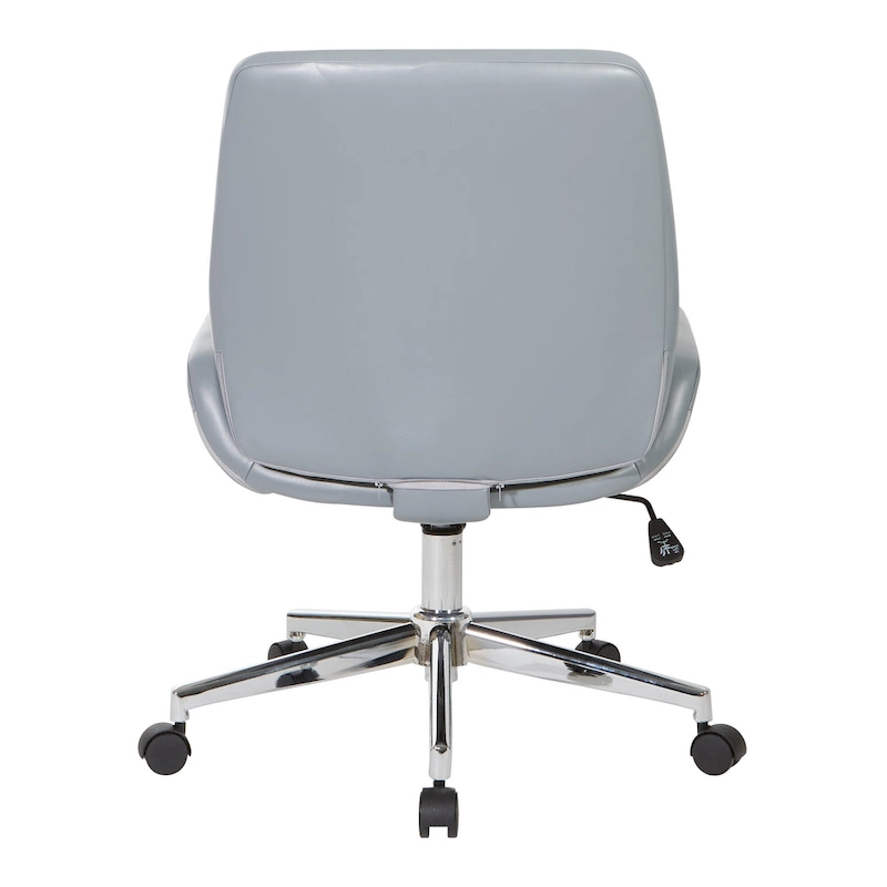 Office Chair with Faux Leather and Chrome Finish Base