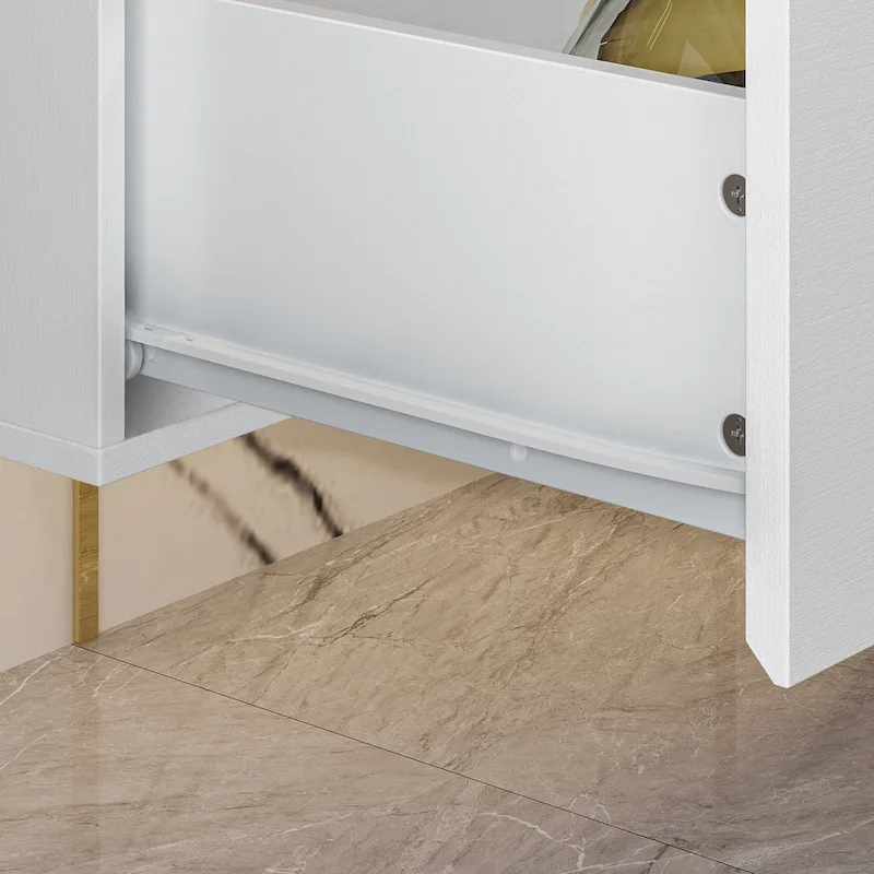 Wall Floating Media Consoles Hanging TV Console With Light TV Stand