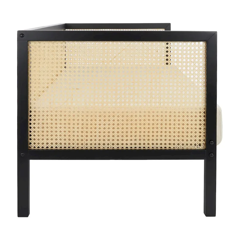 SAFAVIEH Mandie Rattan Sofa - 29 W x 62 D x 30 H - 29Wx62Dx29H