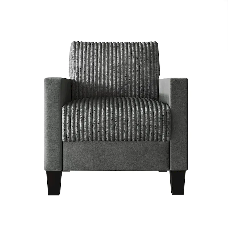 CraftPorch Corduroy Mid-Century Modern Velvet Upholstered Arm Chair
