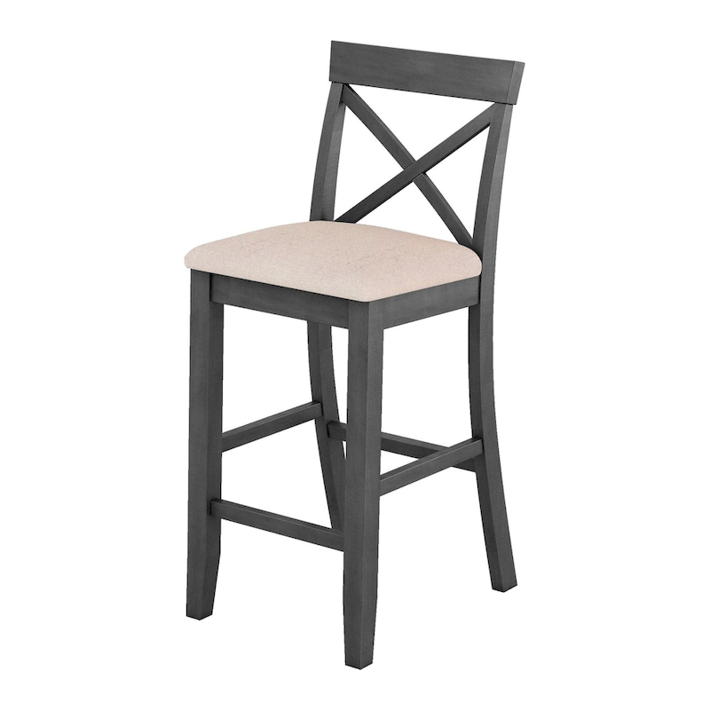 3-Piece Dining Table and Chair Set, Small Counter Height Table and Chair Set with Kitchen Breakfast Nook and 2 Chairs