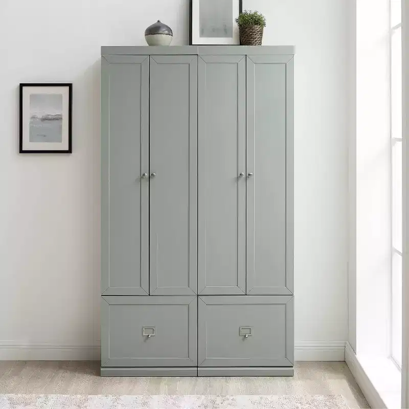 2pc Harper Entryway Set with 2 Pantry Closets Gray - Crosley