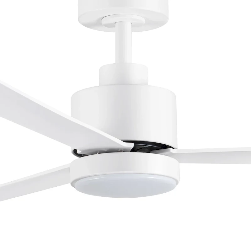 52 Inch Gold/Black/White 3-Blade LED Ceiling Fan with Light and Remote