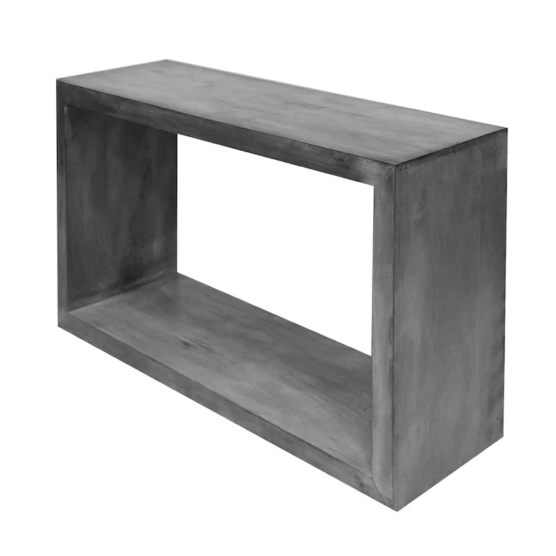 Keli 52 Inch Mango Wood Sideboard Console Table, Open Cube, 1 Shelf