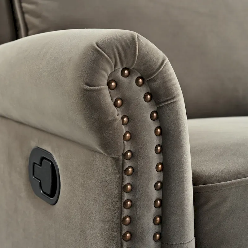 Marloo Modern Swivel Velvet Recliner Chair by Christopher Knight Home