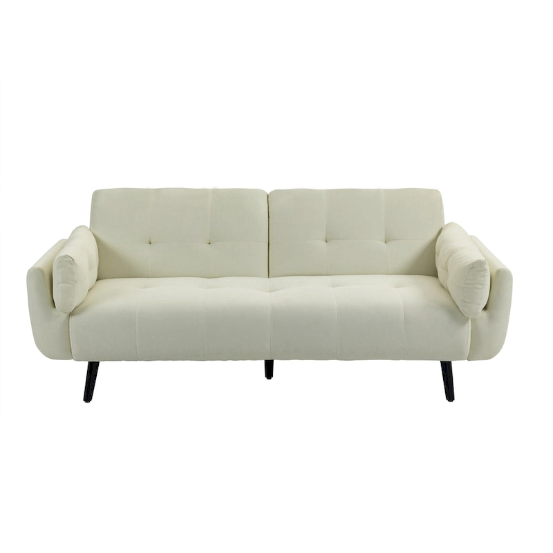 2Set Futon Convertible Sofa Bed Adjustable Reclining Sleeper