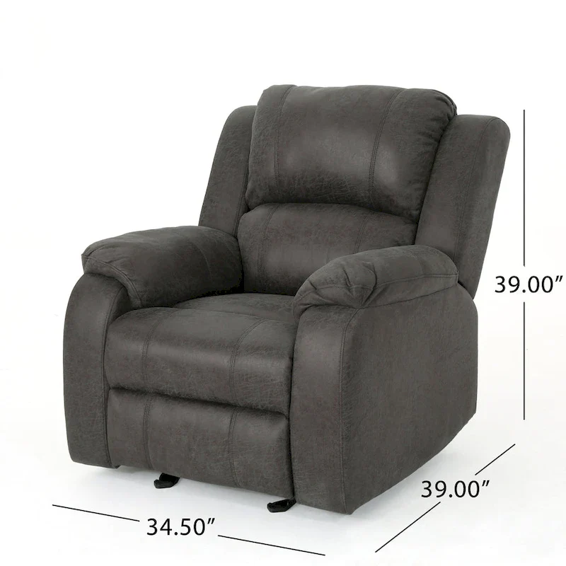 Mozelle Classic Fabric Gliding Recliner by Christopher Knight Home
