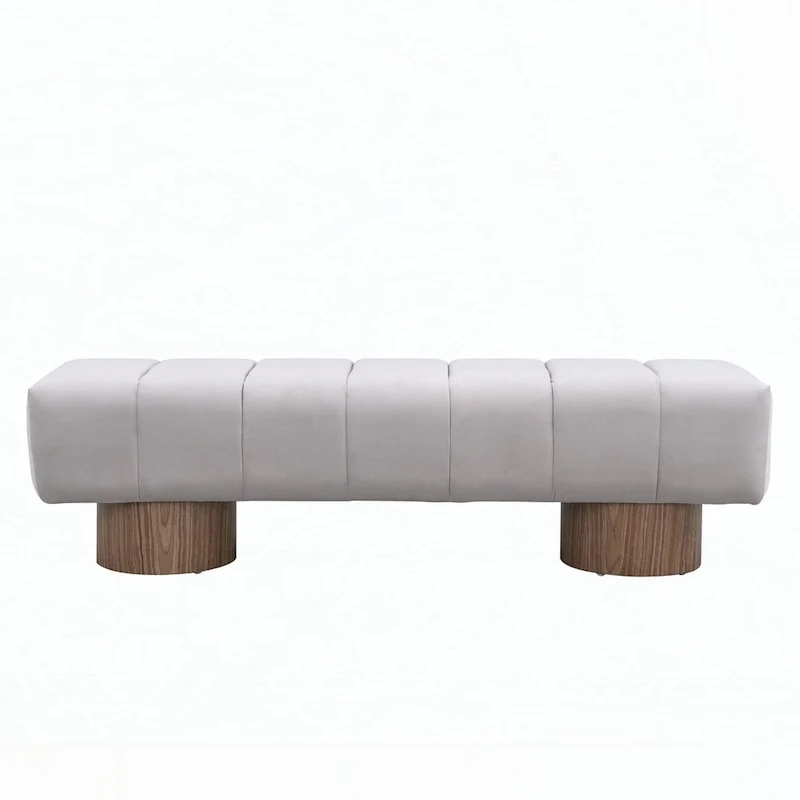No-Assembly End of Bed Entryway Bench Ottoman