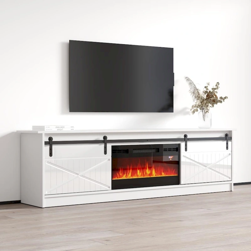 Granero BL-EF Electric Fireplace 79  TV Stand