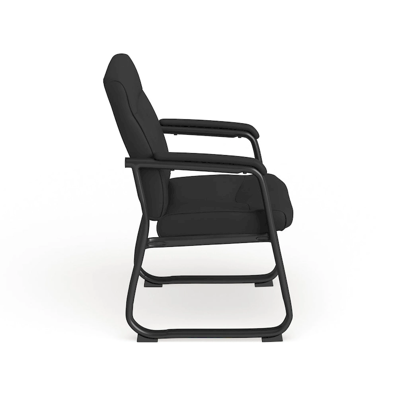 Big & Tall Soft Leather Sled Base Executive Reception Chair