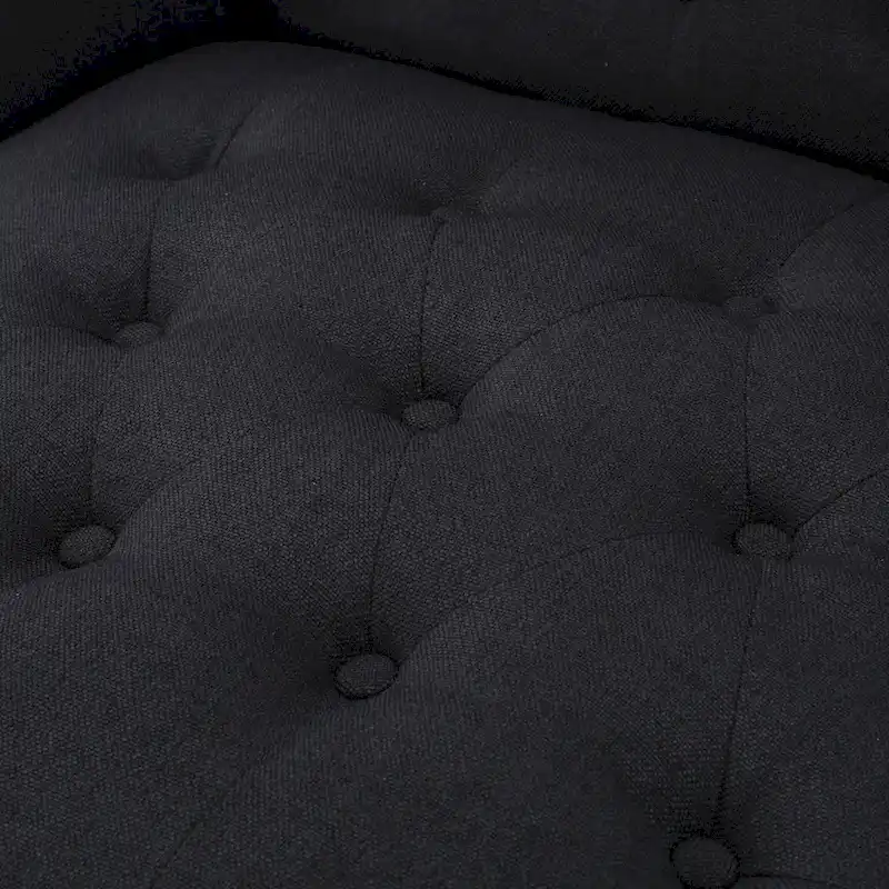 Charcoal 27.5  High Back Upholstered Button Tufted Club Chair