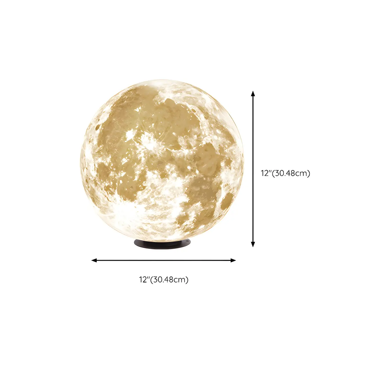 White Resin Moon-Shaped Post Cap Light