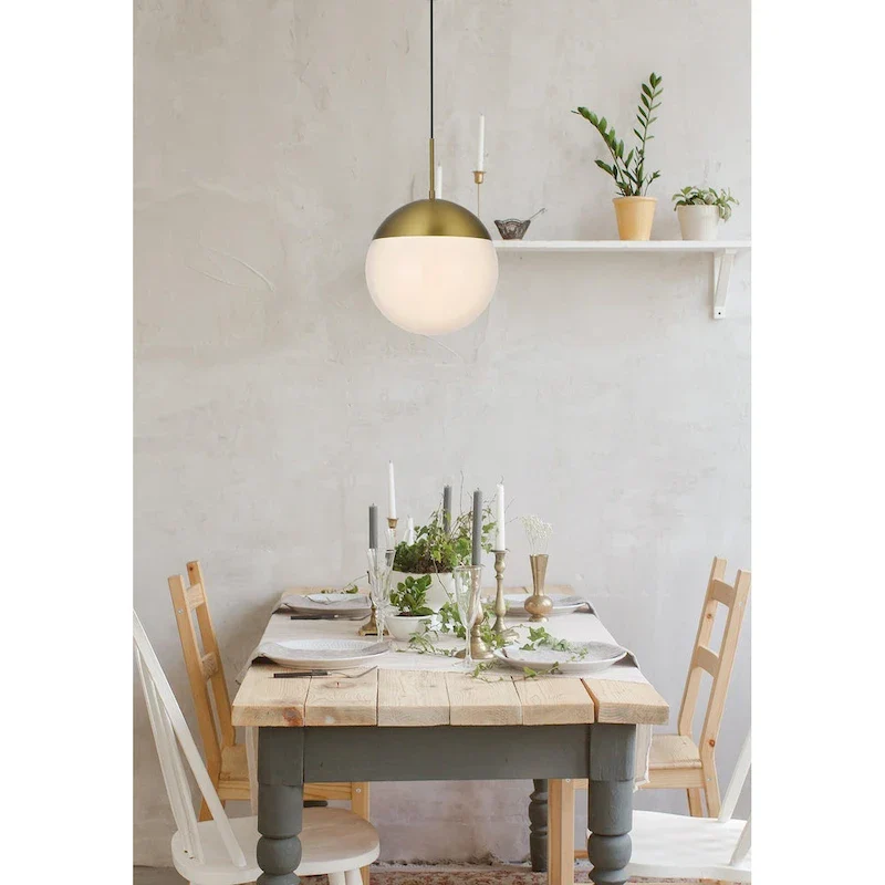 Elegant Lighting Eclipse Single Light 12  Wide Pendant with Frosted