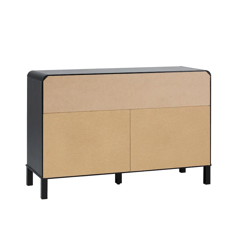 6-Drawer Solid Wood Dresser with Curved Top