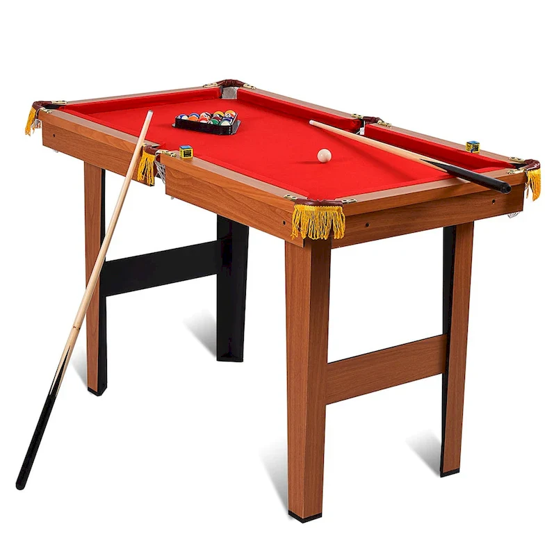 Costway 48 Mini Table Top Pool Table Game Billiard Set Cues Balls - 48L x 26W x 30H