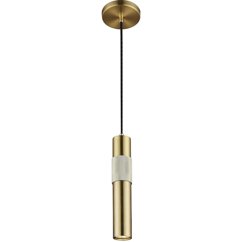 Dainolite Passwell Modern and Contemporary 1 Light Halogen Pendant Aged Brass