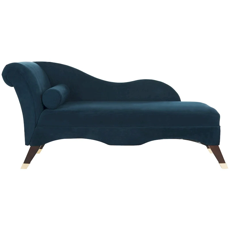 Mid-Century Modern Chaise with Pillow - 63Wx28Dx30H