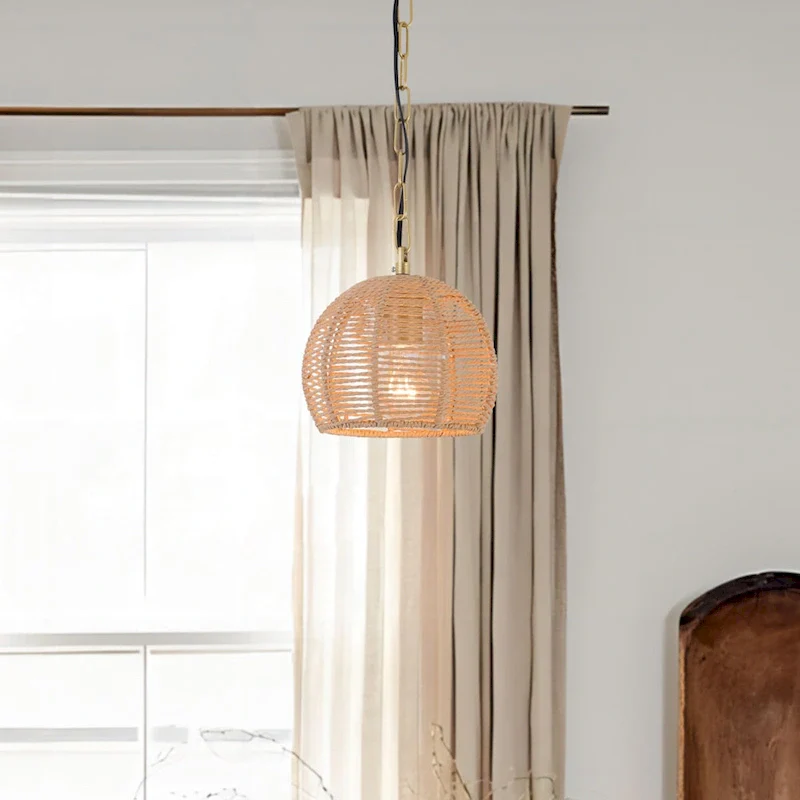 Maxax 1 - Light Single Globe Pendant with Paper Accents - N/A