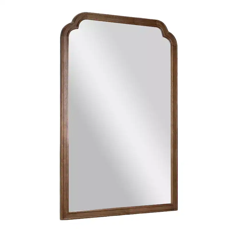 Rustic Brown / Weathered Rectangular Wall Mirror, Wood Frame, 24