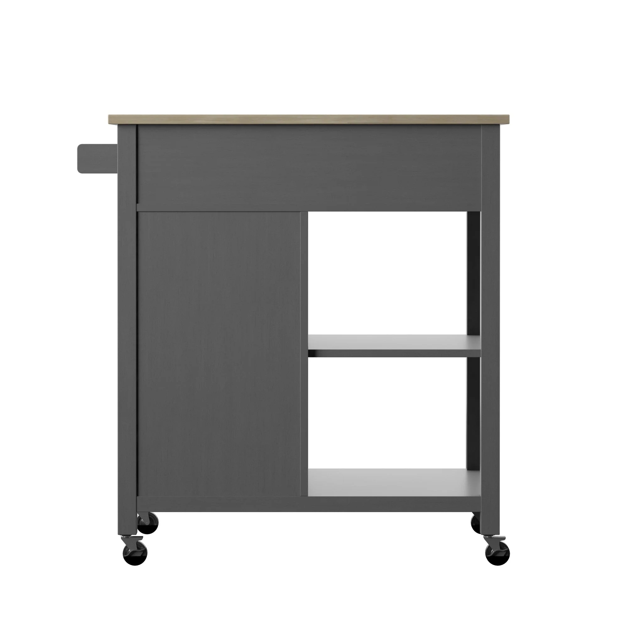 Compact Rolling Kitchen Island Cart with Storage