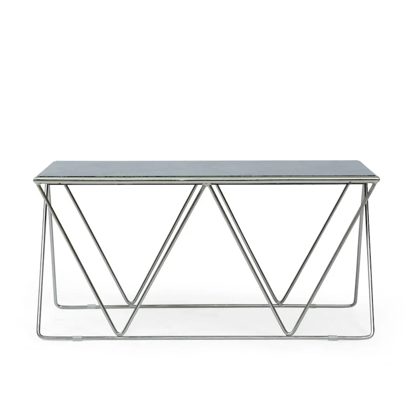 Sardis Modern Glam Handcrafted Marble Top Coffee Table by Christopher Knight Home - 37.00 L x 19.00 W x 18.00 H