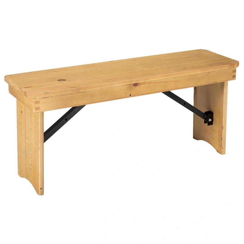 40 x 12 Antique Rustic Solid Pine Folding Farm Bench