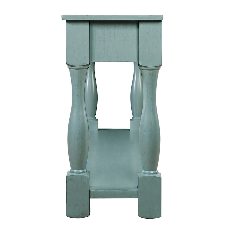 Wood Console Table with 3 Drawers and 1 Bottom Shelf