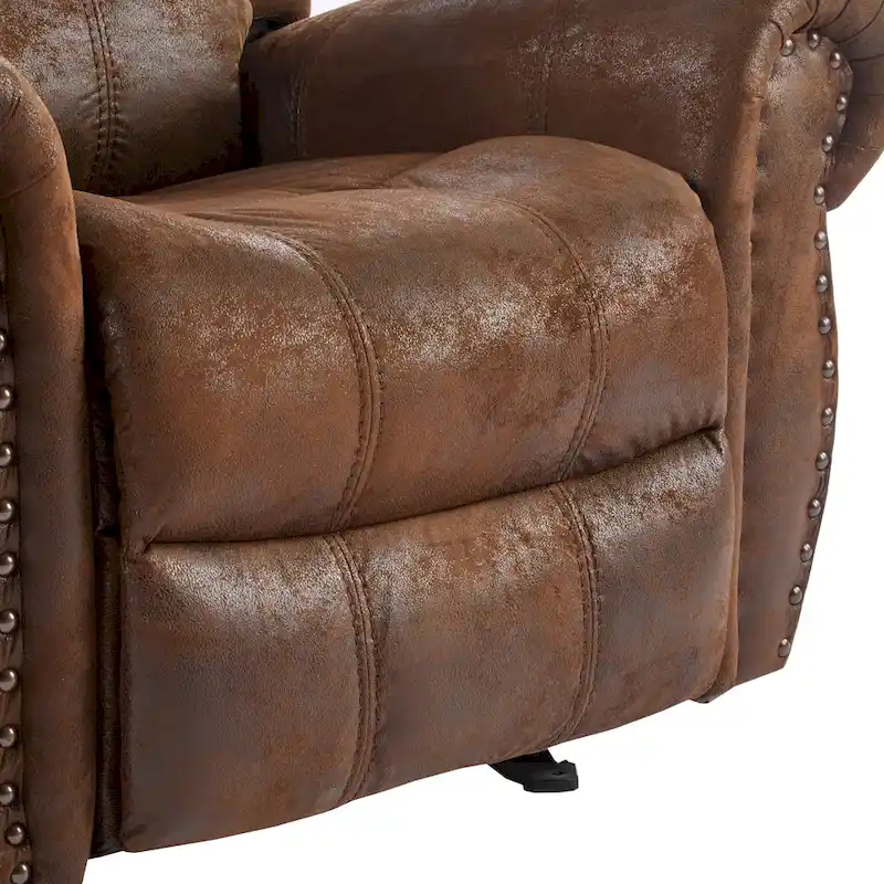 Charlie Bonded Leather Glider Recliner by Christopher Knight Home