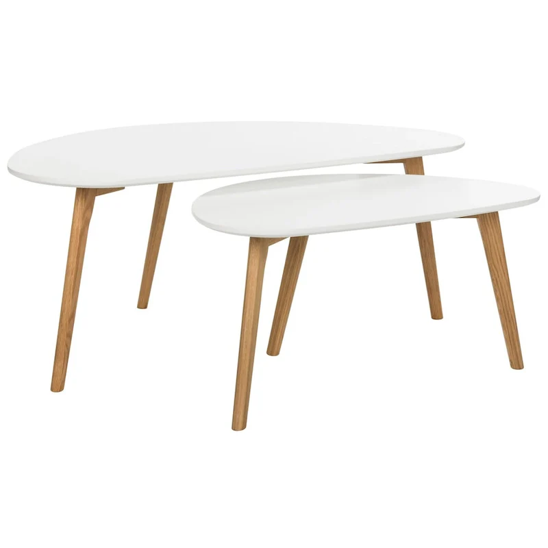 SAFAVIEH Vikki Double White Coffee Table - 47.2 x 23.6 x 17.7 - 47Wx24Dx18H