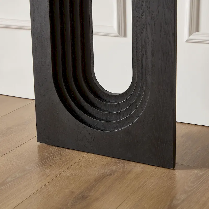 Modern Narrow Console Table with Unique Loopback Design
