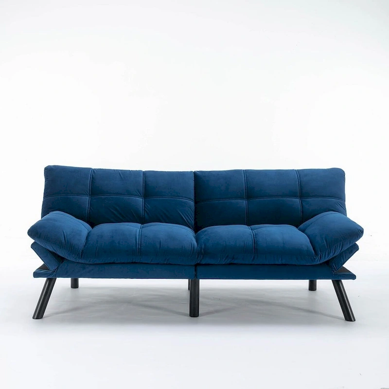 Modern Upholstered 2-Seater Sofa Bed with Adjustable Backrest and Armrests - 70:l