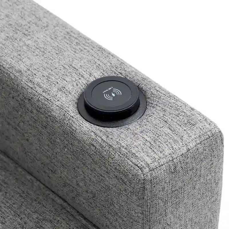 Modern Button Tufted Wingback Push Back Fabric Recliner Chair